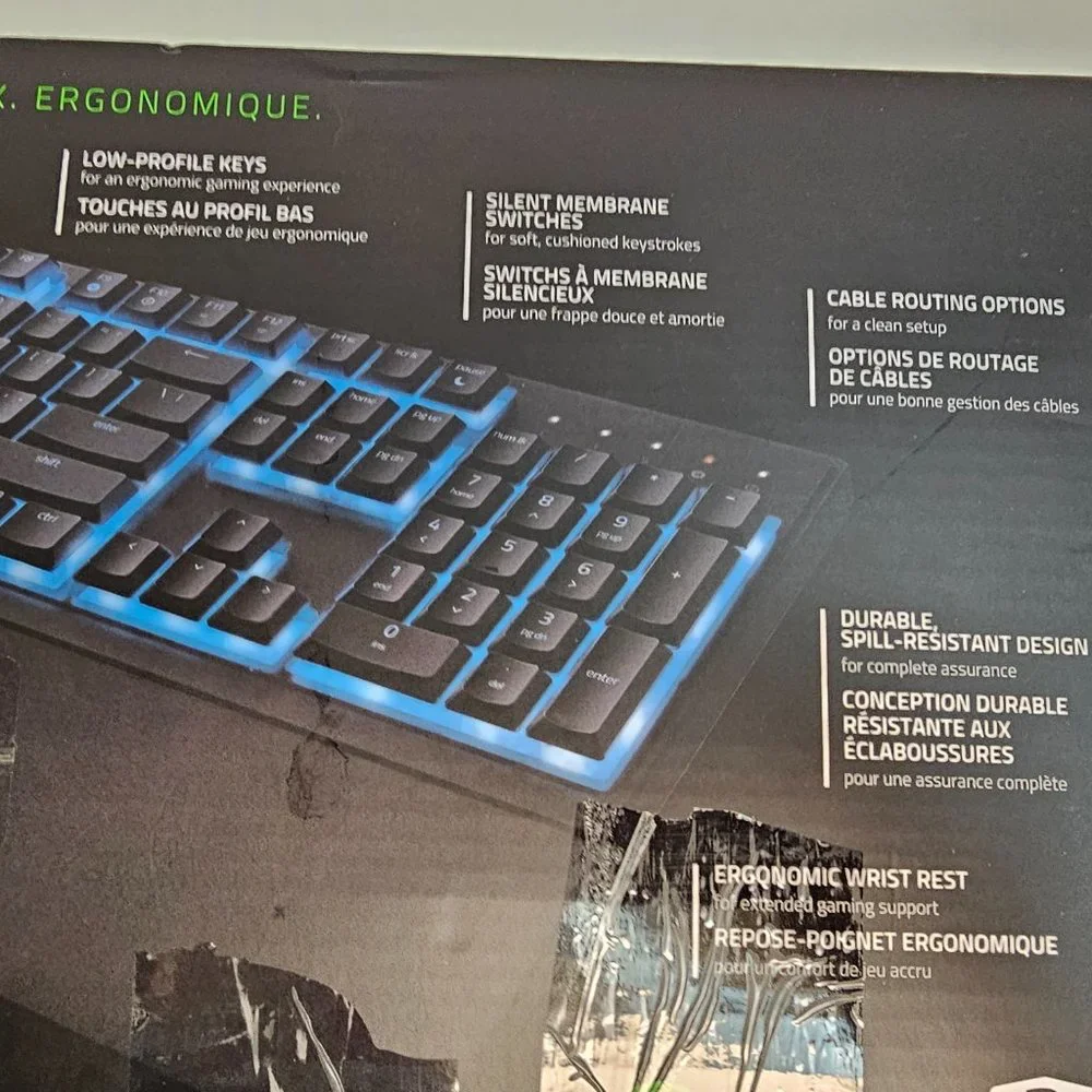 Razer Ornata V3 X Low Profile Gaming Keyboard for PC tested open box complete